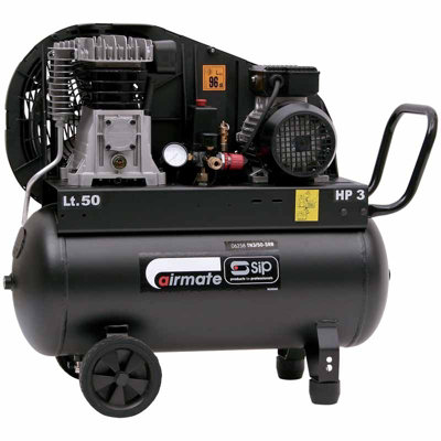 Sip Tn3/50Srb Belt Drive CompressorAluminiumL76 X W38 X H72 Cm from B&Q