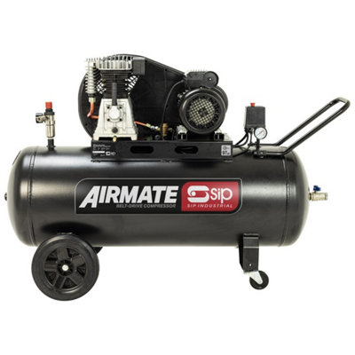 Sip Bd 3Hp 150 Litre Belt Drive CompressorL37 X W131 X H82 CmBlack from B&Q