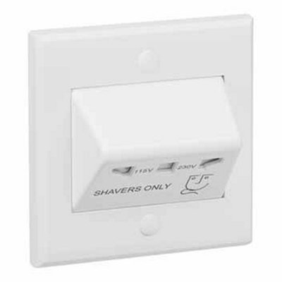 Greenbrook Hs1 Dual Voltage Shaver Socket Supply Unit 115/240V 1 Gang from B&Q