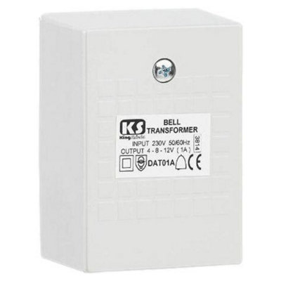 Greenbrook Dat01A-C Kingshield Bell / Chime Transformer Ac 4/8/12V Ac from B&Q