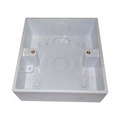 Thrion Dstr2/ka 2G 32mm Conduit & Trunking Entry Switch / Socket BoxSoft PattressRound Corner from B&Q