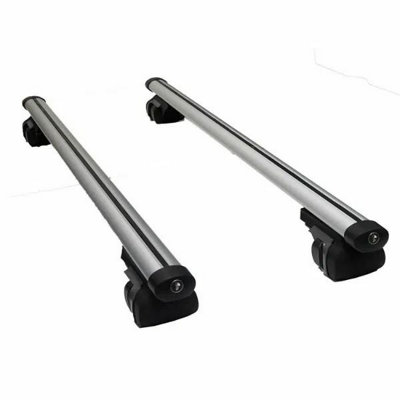 2X Summit Value Roof Rack Cross Bars Carrier Alumunuim Railing Lockable 1.35M from B&Q