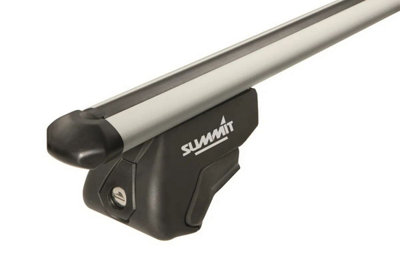 2X Summit Premium Roof Rack Cross Bars Aluminium Railing Lockable 1.35M 75Kg from B&Q
