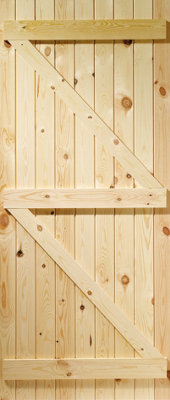 Xl Joinery External Door Pine Ledged & Braced Gate 1981 X 838mm (33") from B&Q