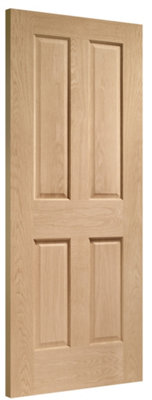 Xl Joinery Victorian 4 Panel Internal Oak Fire Door1981 X 762 X 44mm (30") from B&Q