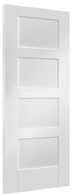 Xl Joinery Shaker 4 Panel Internal White Primed Fire Door1981 X 762 X 44mm (30") from B&Q