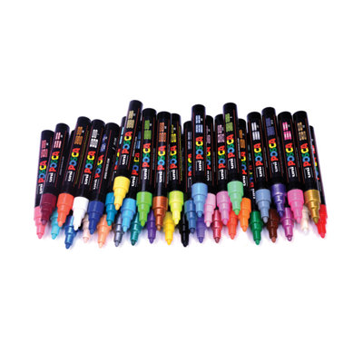 Posca Uni Pc-5M Assorted Paint Marker (Pack Of 8)153544843 from B&Q