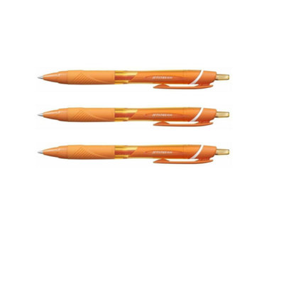 Accessotech 3 Uniball Jetstream Orange Rollerball Pens 0.7mm Medium Tip Quick Dry Ink from B&Q