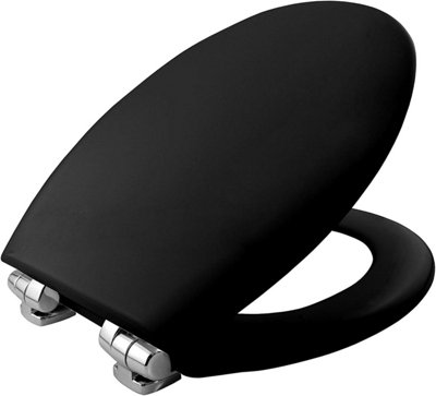 Bemis New York Black Silentium Soft Close Toilet Seat from B&Q