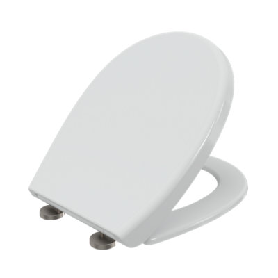 Bemis Click And Clean Silent White Toilet Seat from B&Q