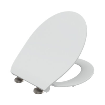Bemis Click And Clean Slim White Toilet Seat from B&Q