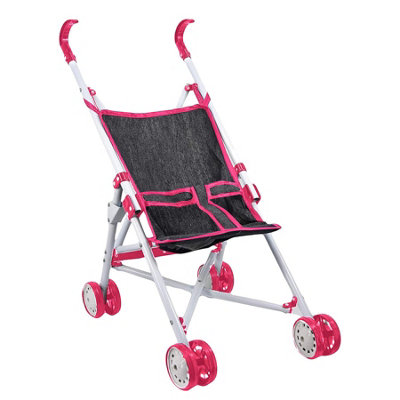 Bibi Doll Baby Dolls Buggy Stroller Pink Foldable Pram Doll Pushchair Girls Toy Bibi Doll from B&Q