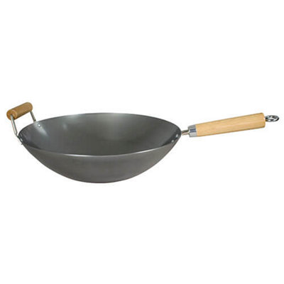 Dexam Swift Spice 34Cm Professional Gauge Carbon Steel Wok from B&Q