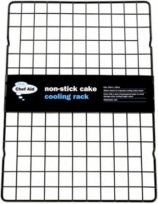 Chef Aid Non-Stick Cake Cooling Tray Measuring 25cm 35 x 25.5 x 1.9 cm, Black - Image 4