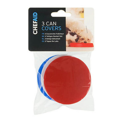 Can Covers Chef Aid 7.5Cm Set Of 3 Reusable Kitchen Storage Lids from B&Q