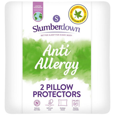 Slumberdown Men's White Anti-Allergy Pillow Protectors Size 2 - Image 4