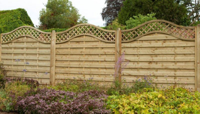 Forest Garden 1.8M X 1.8M Pressure Treated Decorative Europa Prague Fence PanelPack Of 5 from B&Q
