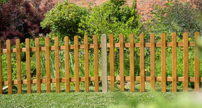 B&Q -  6Ft X 3Ft (1.83M X 0.9M) Pale Picket Fence PanelPack Of 8