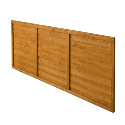 Forest Garden Traditional Overlap Dip Treated 3Ft Wooden Fence Panel (W)1.83M (H)0.91M from B&Q