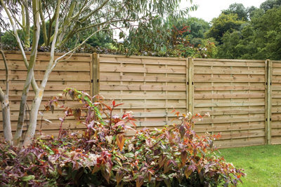 Forest Garden 1.8M X 1.5M Pressure Treated Decorative Europa Plain Fence PanelPack Of 3 from B&Q