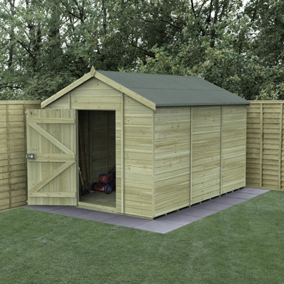 Forest Garden 12X8  Apex Shed Timberdale 25Yr Guarantee Tongue And Groove Pressure Treated No Window