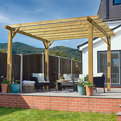 B&Q -  Premium Wooden 3.6 M Wooden Ultima Pergola