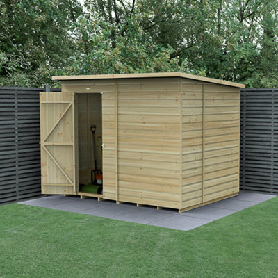 B&Q -  8X6 Pent Shed Beckwood Shed 25Yr Guarantee Shiplap Pressure TreatedNo Windows