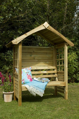 B&Q -  Cadiz Wooden Garden Arbour Pressure Treated