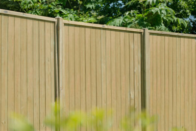 B&Q -  6Ft (1.83M X 1.83M) Pressure Treated Vertical Tongue And Groove Fence PanelPack Of 3