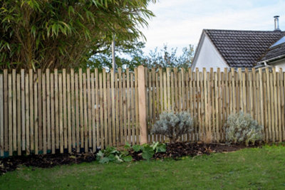 B&Q -  6Ft X 3Ft (1.83M X 0.9M) Pressure Treated Contemporary Picket Fence PanelPack Of 5