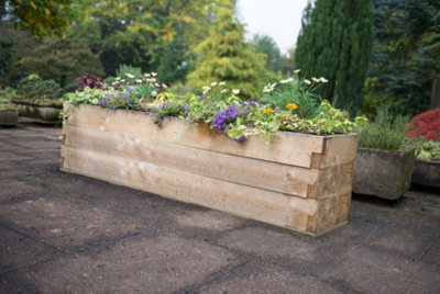 Forest Garden Caledonian Wooden Trough Raised Bed 45 X 180Cm from B&Q