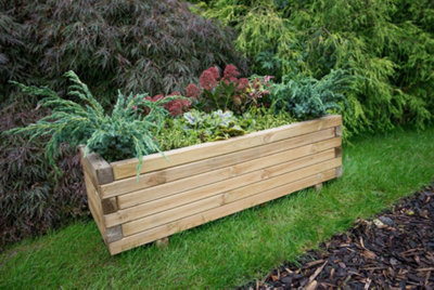 B&Q -  Agen Wooden Garden Planter 3Ft X 1Ft