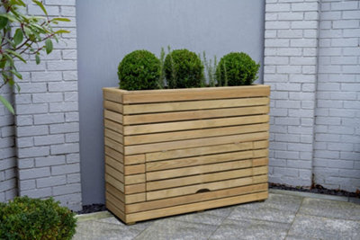 Forest Garden Linear Tall Wooden Garden Planter With Storage 1.2M from B&Q