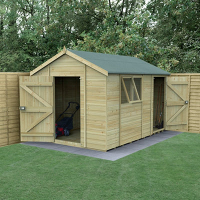 Forest Garden Timberdale 12X8 Apex Shed - Combo