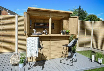 Forest Garden 6X3 25Yr Guarantee Shiplap Pressure Treated - Pent Garden Bar