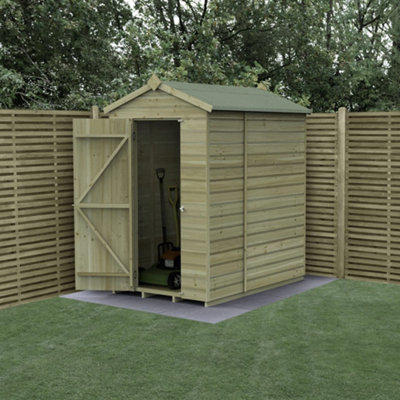 B&Q -  6X4 Apex Beckwood Shed 25Yr Guarantee Shiplap Pressure TreatedNo Windows