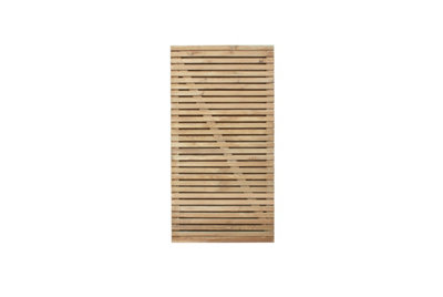 Forest Garden Double Slatted Wooden Garden Gate 6Ft (1.83M High) from B&Q