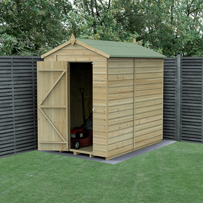 B&Q -  7X5 Apex Beckwood Shed 25Yr Guarantee Shiplap Pressure Treated No WindowsBase Included