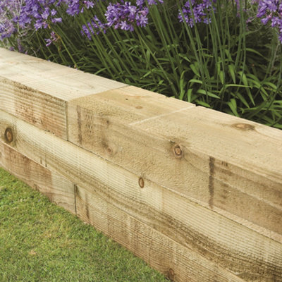 Forest Garden Timber Sleeper (W)2400mm (L)2.4M from B&Q