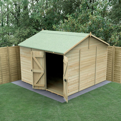 B&Q -  Timberdale 10X10 Reverse Apex ShedDouble DoorNo Windows