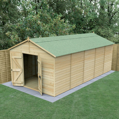 B&Q -  Timberdale 10X20 Apex ShedDouble DoorNo Windows