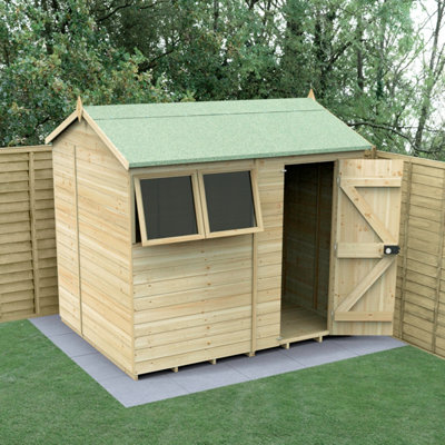 Forest Garden Timberdale 8X6 Reverse Apex Shed2 Window2 Opening from B&Q