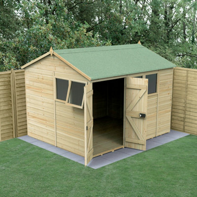 B&Q -  Timberdale 10X8 Reverse Apex ShedDouble Door4 Window1 Opening