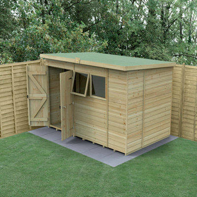 Forest Garden Timberdale 10X6 Pent ShedDouble Door2 Window1 Opening from B&Q