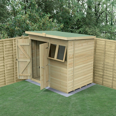 B&Q -  Timberdale 7X5 Pent ShedDouble Door2 Window2 Opening