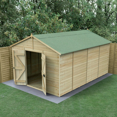 B&Q -  Timberdale 10X15 Apex ShedDouble DoorNo WindowsWith Base
