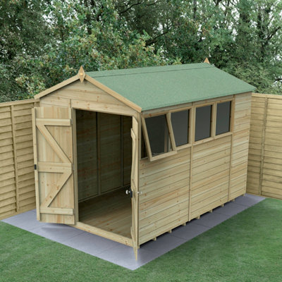 B&Q -  Timberdale 6X10 Apex ShedDouble Door4 Windows1 OpeningWith Base