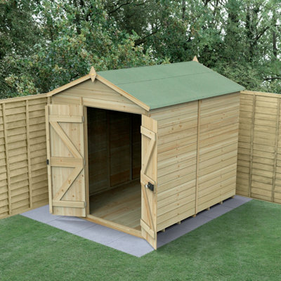 B&Q -  Timberdale 8X6 Apex ShedDouble DoorNo WindowsWith Base