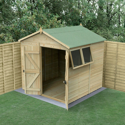 B&Q -  Timberdale 7X7 Apex ShedDouble Door2 Windows2 OpeningWith Base