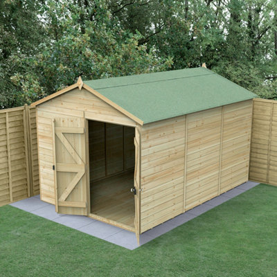 B&Q -  Timberdale 8X12 Apex ShedDouble DoorNo WindowsWith Base